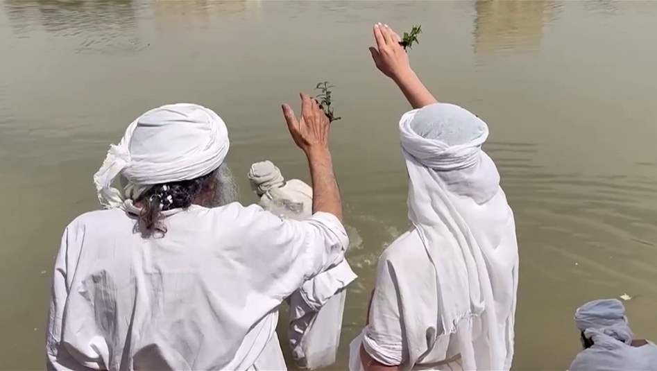 محطة للصرف الصحي تحيط بمعبد الصابئة المندائيين‎